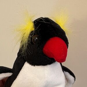 Ty Beanie Baby Frigid Penguin Plush Red Beak, rare errors on Frigid tag Yr 2000